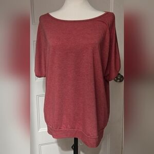 Casual Burgandy Dolman Sleeve Top